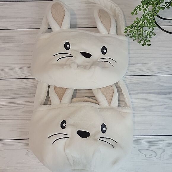 Adorable Bunny Ears Kids Plush Easter Baskets By Children's Place - Cream - Picture 7 of 11
